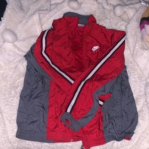 Red Nike Raincoat
